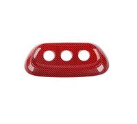 APNWVFO Car Interior Decoration Trims pour Dodge pour Durango 2014 2015 2016 2017 2018 2019 2020 Couvercle Décoration Panneau Commande Climatisation Arrière Intérieure Voiture(Red Carbon Fiber)
