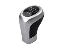 APNWVFO Pour BMW E81 E82 E87 E88 E90 E91 E92 E93 1 3 Série 5 6 Vitesses MT Pommeau Levier Vitesse Voiture Manette Bâton Stylo Bras Tête Pommeaux Leviers Vitesse(5 Speed Silver Knob)