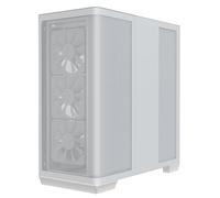 APNX C1-R Boîtier PC ATX tour moyenne avec 4 ventilateurs blancs de 120 mm, 11 fentes de ventilation, support de radiateur de 360 mm, support de carte mère ASUS/MSI Back Connect, verre trempé