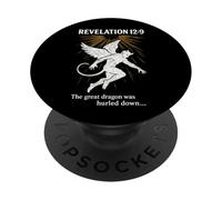 Apocalypse 12:9 - Le Grand Dragon Verset biblique chrétien PopSockets PopGrip Adhésif