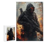 Apocalyptic Warrior with Red Eyes Puzzle 1000 Pièces Educa Jouet en Bois Cadeau Unique Décoration Intérieure Jeu Éducatif Challenge Toy Adultes Et Enfants À Partir De 14 Ans 300 PCS