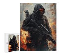 Apocalyptic Warrior with Red Eyes Puzzle 500 Pièces Educa Jouet en Bois Cadeau Unique Décoration Intérieure Jeu Éducatif Challenge Toy Adultes Et Enfants À Partir De 14 Ans 500 PCS