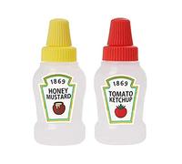 apofly 25 Ml De Mini-bouteilles De Ketchup De Tomate, Récipient De Vinaigrette À Sauce Portable, Conteneurs De Garde-manger Pour Boîte À Bento, 2pcs, Articles À Usage Quotidien