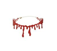 apofly Cheval Créatif Goutte De Sang Halloween Choker Simulation Halloween Collier Collier Vampire Accessoire De Costume, Accessoires de Fête D'Halloween