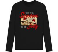 Apoh - "Tis The Season To Be Jolly" T-shirt unie pour homme/femme, manches longues PN1574 (XXL) (Noir)