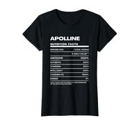 Apolline Valeur Nutritive Nom Drôle T-Shirt Graphique avec Valeur