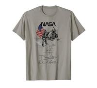 Apollo 11 Chemise avec autographes Motif drapeau d'atterrissage sur la lune T-Shirt