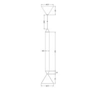 APOLLO 39 Suspension Bleu/Laiton Poli