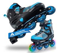 Apollo Champion Rollers réglables pour garçons et filles à partir de la taille 31, jusqu'à la taille 42 pour hommes et femmes, rollers en ligne de qualité supérieure avec roues