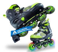 Apollo Champion Rollers réglables pour garçons et filles à partir de la taille 31, jusqu'à la taille 42 pour hommes et femmes, rollers en ligne de qualité supérieure avec roues