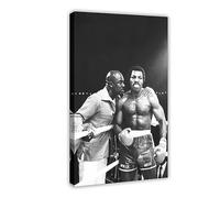 Apollo Creed et Tony Evers Poster photo vintage Rocky sur toile Décoration murale pour salon chambre à coucher Style cadre 30 x 45 cm
