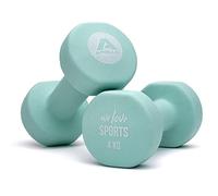 Apollo Ensemble d'haltères | Haltères de fitness 2 x 4 kg | Comprend un porte-haltères pour ensemble d'haltères | Haltères pour femmes et hommes | Poids d'haltères | Poids de 4 kg