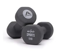 Apollo Ensemble d'haltères | Haltères de fitness 2 x 5 kg | Comprend un porte-haltères pour ensemble d'haltères | Haltères pour femmes et hommes | Poids d'haltères | Poids 5 kg