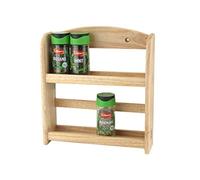 APOLLO Étagère à épices à 2 Niveaux 6328, Bois, Naturel, 24,5 x 27 x 7 cm