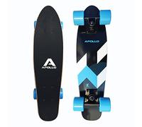 Apollo Fancy Board - Matei Mini- Vintage Cruiser, Board Complet | Taille: 22.5'' (57,15 cm) | Couleur: Blue/Noir | Skateboard: Petit et maniable…