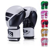 Apollo Gants de Boxe en Cuir PU - MMA, Boxe Thaïlandaise pour Femmes et Hommes - Sac de Frappe, Entrainement, Sparring, Fitness, Kickboxing