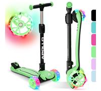 Apollo KidsPro 4 Trottinette pour enfant de 3 ans, pliable, réglable en hauteur, 3 roues, avec roues LED