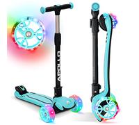 Apollo KidsPro 4 Trottinette pour enfant de 3 ans, pliable, réglable en hauteur, 3 roues, avec roues LED