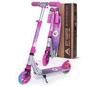 Apollo LED Skyracer - Trottinette Urbaine à Suspension avec Roues LED 145 mm, modèle Pliable et réglable en Hauteur pour Enfants et Adolescents, adaptée au Freestyle