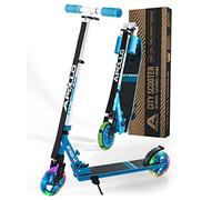 Apollo LED Skyracer - Trottinette Urbaine à Suspension avec Roues LED 145 mm, modèle Pliable et réglable en Hauteur pour Enfants et Adolescents, adaptée au Freestyle