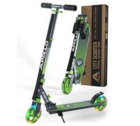 Apollo LED Skyracer - Trottinette Urbaine à Suspension avec Roues LED 145 mm, modèle Pliable et réglable en Hauteur pour Enfants et Adolescents, adaptée au Freestyle
