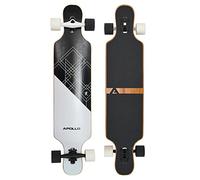 Apollo Longboard édition spéciale Board Complet y Inclus Outil en Forme de T, avec roulements à Billes ABEC High Speed, Drop-Through Freeride Skaten Cruiser Boards
