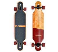 Apollo Longboard édition spéciale Board Complet y Inclus Outil en Forme de T, avec roulements à Billes ABEC High Speed, Drop-Through Freeride Skaten Cruiser Boards