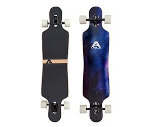 Apollo Longboard édition spéciale Board Complet y Inclus Outil en Forme de T, avec roulements à Billes ABEC High Speed, Drop-Through Freeride Skaten Cruiser Boards