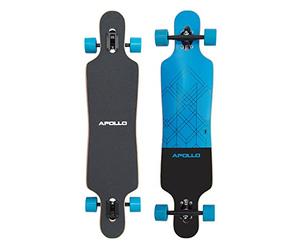 Apollo Longboard Kiribati, édition spéciale, Board Complet avec roulements à Billes ABEC Haute Vitesse y Inclus Jeu de clés en T, Drop Through, Freeride, Skate, Cruiser Boards