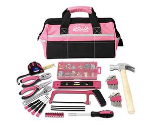 Apollo outils Dt0020p kit d'outillage pour la maison, Rose, 201-piece, Donation conçu pour la recherche contre le cancer du sein