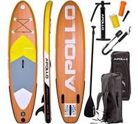 Apollo Paddle Gonflable Planche Sup - Ensemble Complet - Kit Paddle Gonflabe Adulte - Planche Paddle Gonflable avec Pagaie, Pompe et Kit de Réparation - pour Débutants et Professionnels
