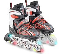 Apollo Roller à Taille Réglable pour Femmes et Enfants, Roues Alignées LED pour Adultes et Enfants, Tailles 31-42