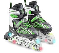 Apollo Roller à Taille Réglable pour Femmes et Enfants, Roues Alignées LED pour Adultes et Enfants, Tailles 31-42