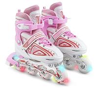 Apollo Super Blades Rollers en Ligne réglables pour Femmes et Enfants, pour Adultes, Filles et garçons dans Les Tailles 31 à 42, Rollers LED