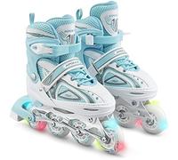Apollo Super Blades Rollers en Ligne réglables pour Femmes et Enfants, pour Adultes, Filles et garçons dans Les Tailles 31 à 42, Rollers LED