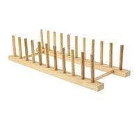 apollo THE HOUSEWARES BRAND Égouttoir à Vaisselle en Bois d'hévéa de qualité pour 10 Assiettes/Planches/égouttoir - Pas de Montage nécessaire - Dimensions : 40 x 15 cm