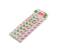apollo THE HOUSEWARES BRAND Lot de 40 pailles en Papier à Rayures
