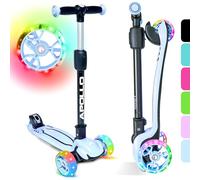 Apollo Trottinette Enfant Pliable KidsPro 4 - Trottinette Enfants 3 Roues Réglable en Hauteur - Trottinette Enfant 3 Ans et Plus - Trottinette Enfant Pliable Roues à LED - pour Filles et Garçons