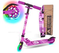 Apollo Trottinette Enfants LED Moonracer | Pliable Avec Suspension | City à Partir de 4 Ans | Réglable