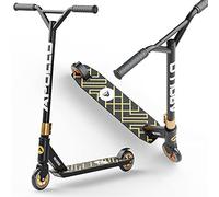 Trottinette Freestyle Genius Pro - Trottinette robuste avec roulement à billes ABEC 9-Noir/Or