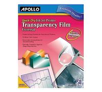 Apollo VCG7033S Lot de 50 feuilles de film transparent pour imprimante jet d'encre