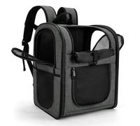 Apollo Walker Sac Transport Chat Chien pour Petits (Capacité de Charge 5-12 kg, Dimensions 32L*30B*42H)，Chiens et Chats Sac à Dos en Maille Respirante pour Animaux de Compagnie- Gris