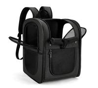 Apollo Walker Sac Transport Chat Chien pour Petits et Grands Chiens et Chats Sac à Dos en Maille Respirante pour Animaux de Compagnie la randonnée - Noir