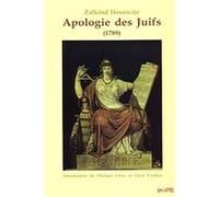 Apologie des juifs Zalkind Hourwitz (Auteur)