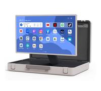 apolosign packgo Mallette TV portable de 27", système de divertissement portable, système d'exploitation Android, design de valise, haut-parleurs 3D Bluetooth, batterie intégrée 6H, écran intelligent