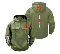 APOMBOP Sweat À Capuche pour Homme A.na.rc.h.y S.on.s Active Jacket Graphic Sweatshirts Long Sleeve Hoody Hoodie Gym Wear Coat Half Zip Baggy Outerwear Tops-LvSe||3X_l
