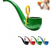 APOMNG Retro Soap Bubble Pipe One Piece Molded Reusable Bubble Wand Vintage Smoke Ring Bubble Maker for Adults Outdoor Garden Fun Party Favour Birthday Gift,Vert