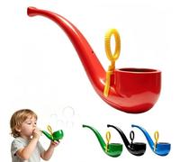 APOMNG Retro Soap Bubble Pipe One Piece Molded Reusable Bubble Wand Vintage Smoke Ring Bubble Maker for Adults Outdoor Garden Fun Party Favour Birthday Gift,Rouge