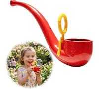 APOMNG Retro Soap Bubble Pipe One Piece Molded Reusable Bubble Wand Vintage Smoke Ring Bubble Maker for Adults Outdoor Garden Fun Party Favour Birthday Gift,Rouge
