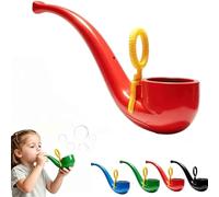 APOMNG Retro Soap Bubble Pipe One Piece Molded Reusable Bubble Wand Vintage Smoke Ring Bubble Maker for Adults Outdoor Garden Fun Party Favour Birthday Gift,Rouge